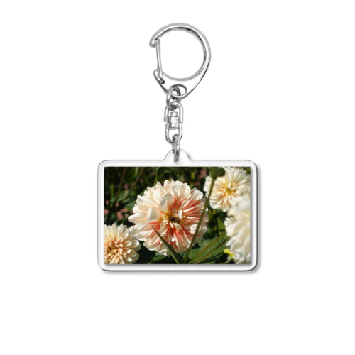 flower white2 Acrylic Key Chain