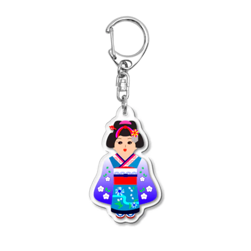 Japanese Doll B Acrylic Key Chain