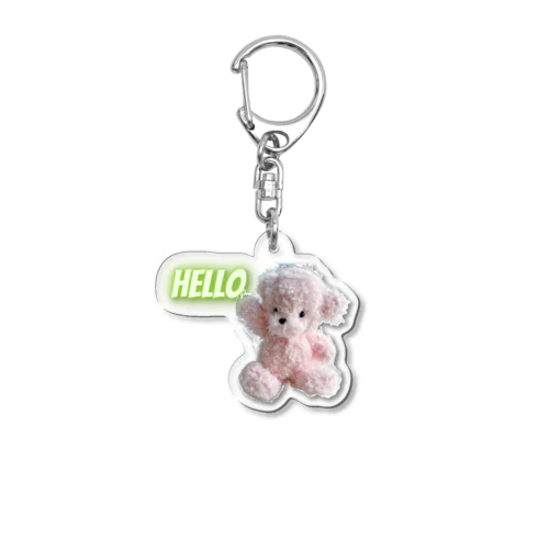 hello クマさん Acrylic Key Chain