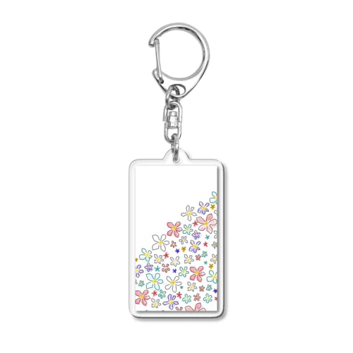 フラワーシャワー（斜め） Acrylic Key Chain