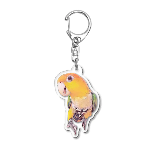 ちっちゃくシロハラインコ Acrylic Key Chain