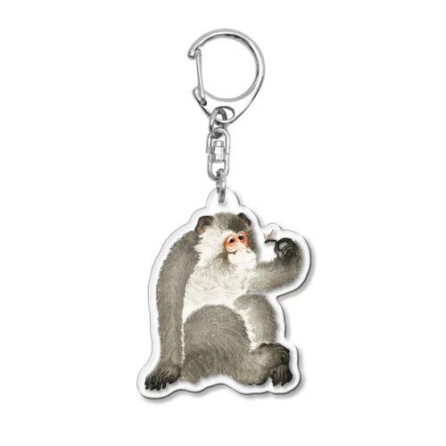 小原古邨　猿と蜻蛉（猿と虫）Ohara Koson / Monkey with insect Acrylic Key Chain