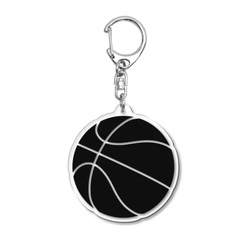 バスケットボール　シルエット モノクロ Acrylic Key Chain