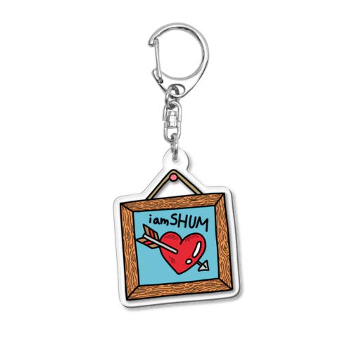 iamSHUM Heart design Shirts Acrylic Key Chain