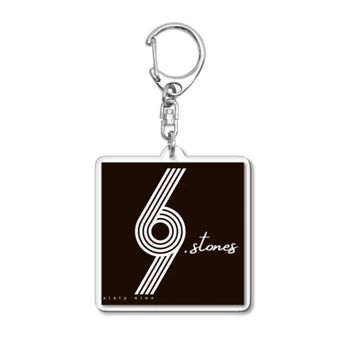 69.STONES グッズ　黒ステッカーバージョン Acrylic Key Chain