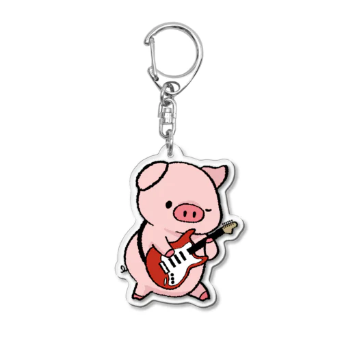 ロックンロールなぶたちゃん Acrylic Key Chain