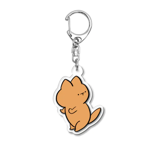 振り返ればやつがいると思うきつね Acrylic Key Chain