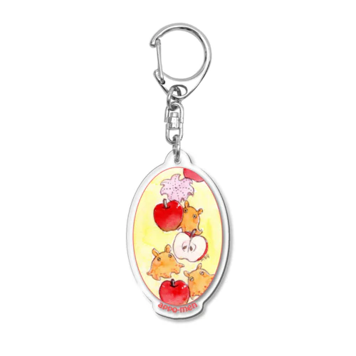 アッポーメン₌Apple&Mendako Acrylic Key Chain