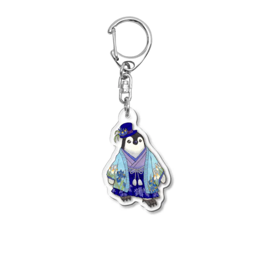 着物ぺんぎんーいずれは菖蒲かエンペヒナー(アクキー) Acrylic Key Chain