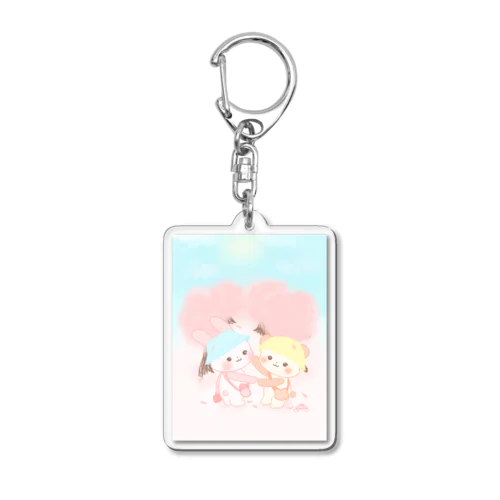 イルミとラップ　お花見 Acrylic Key Chain