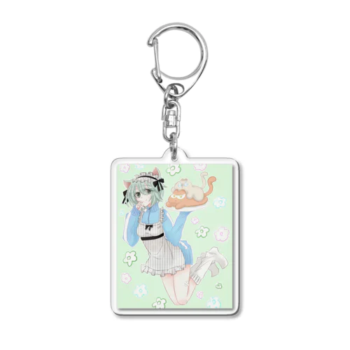 ジャージメイド猫 Acrylic Key Chain