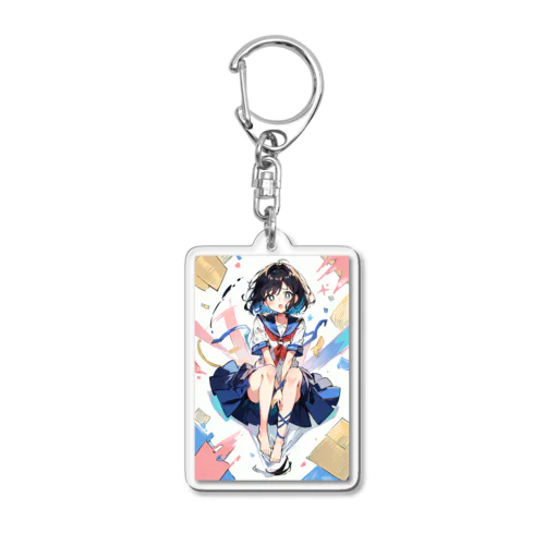 パステルカラーバーストガール Acrylic Key Chain