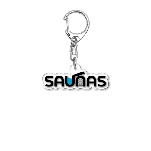 SaunasName with Ladle&Stove. Acrylic Key Chain