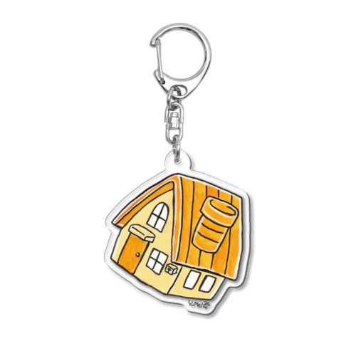 ミニチュアハウス黄 Acrylic Key Chain