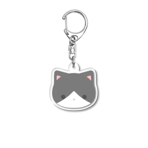 うちのねこ(ハチワレ) Acrylic Key Chain