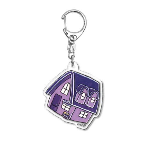 ミニチュアハウス紫 Acrylic Key Chain