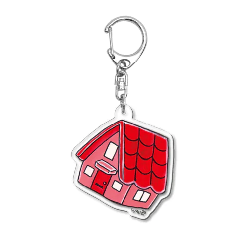 ミニチュアハウス赤 Acrylic Key Chain