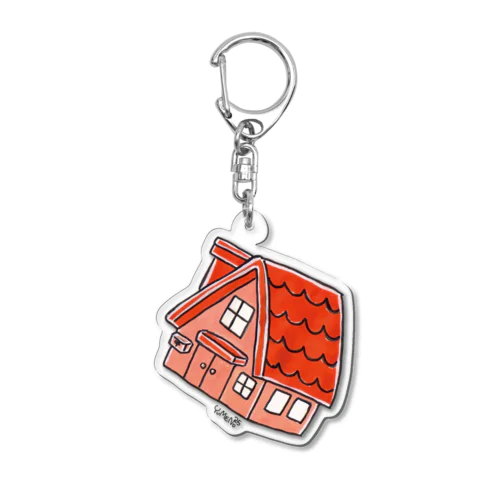 ミニチュアハウス橙 Acrylic Key Chain