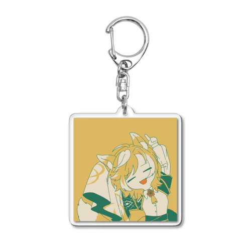 ここ！な金銀花天狐ちゃん Acrylic Key Chain