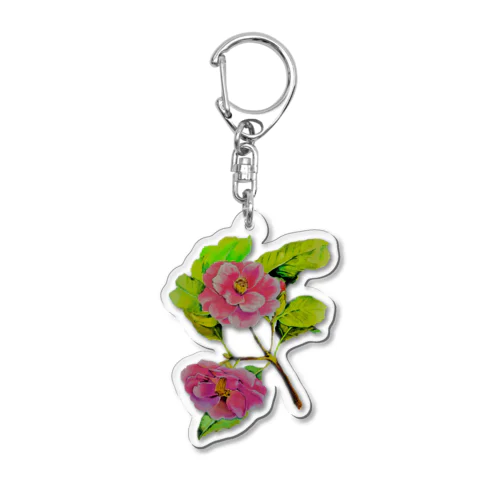 Camélia japonica  Acrylic Key Chain