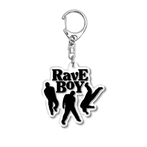 Rave Boy Records Acrylic Key Chain
