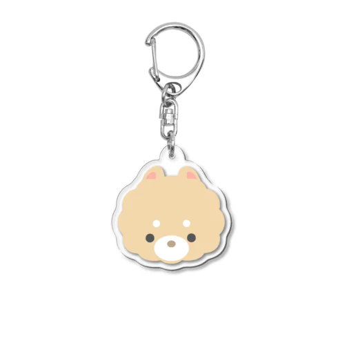 うちのわんこ(茶白ポメ) Acrylic Key Chain