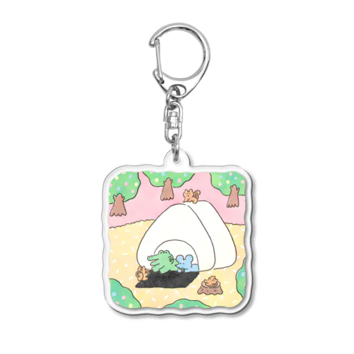 おにぎりテント Acrylic Key Chain