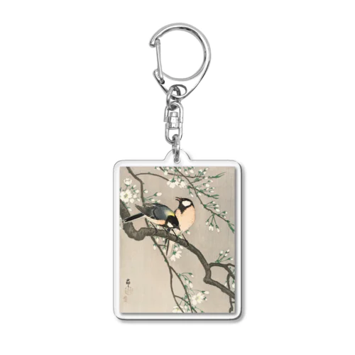 小原古邨　桜の枝に四十雀 Ohara Koson 日本のアートTシャツ＆グッズ Acrylic Key Chain