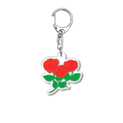 深紅の薔薇① Acrylic Key Chain