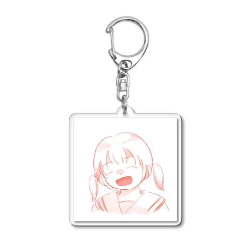 ほんわか笑顔ﾁｬﾝ（ツインテ） Acrylic Key Chain