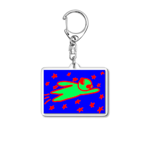 宇宙人、空を飛ぶ Acrylic Key Chain