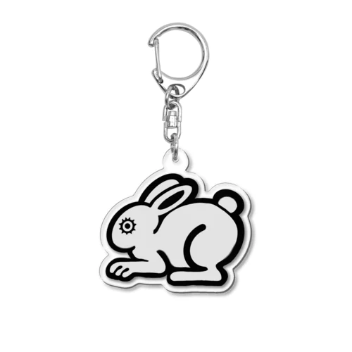 モノトーンうさぎちゃん Acrylic Key Chain