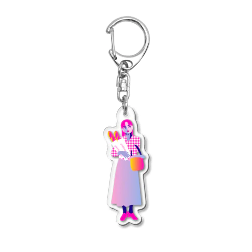 キカガクガール #パン屋 Acrylic Key Chain