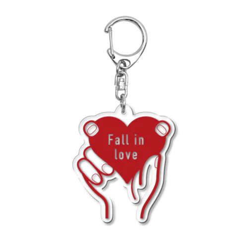 Fall in love Acrylic Key Chain