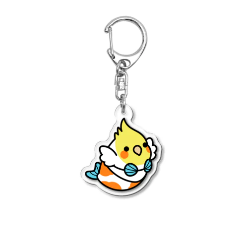 Chubby Bird マーメイドになったオカメインコ Acrylic Key Chain