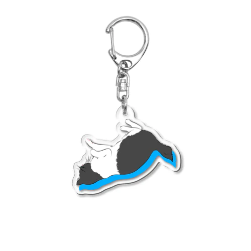 猫が落ちてる Acrylic Key Chain