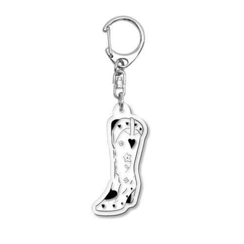 cowgirl boot Acrylic Key Chain