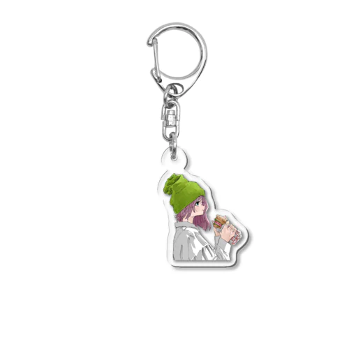 バーガー少女 Acrylic Key Chain