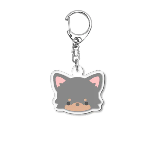 うちのわんこ(茶黒タンチワワ) Acrylic Key Chain