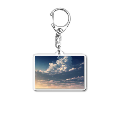 AIアート　雲多き青空 Acrylic Key Chain