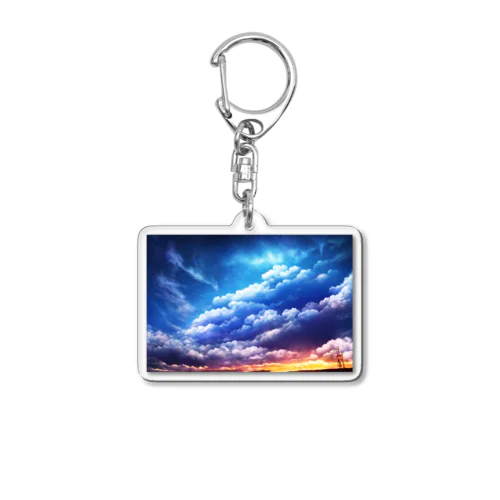 AIアート　虹色の雲 Acrylic Key Chain