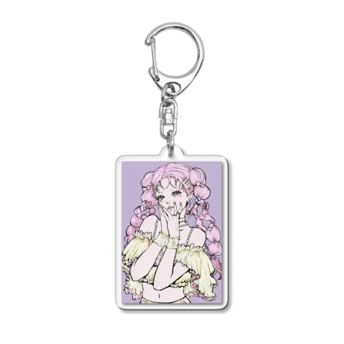 アイドルちゃん(背景あり) Acrylic Key Chain