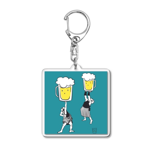 江戸が香る、北斎ビール Acrylic Key Chain