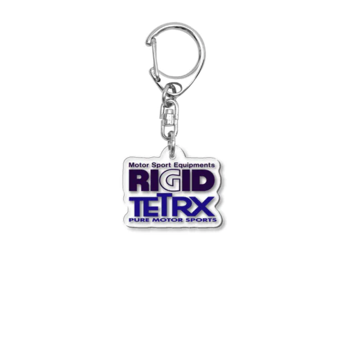 RIGID-TETRX透過ロゴ紺 アクリルキーホルダー