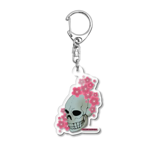 スカル（桜） Acrylic Key Chain