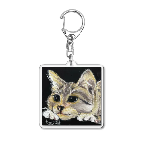 チョークアートの子猫ちゃん😊 Acrylic Key Chain