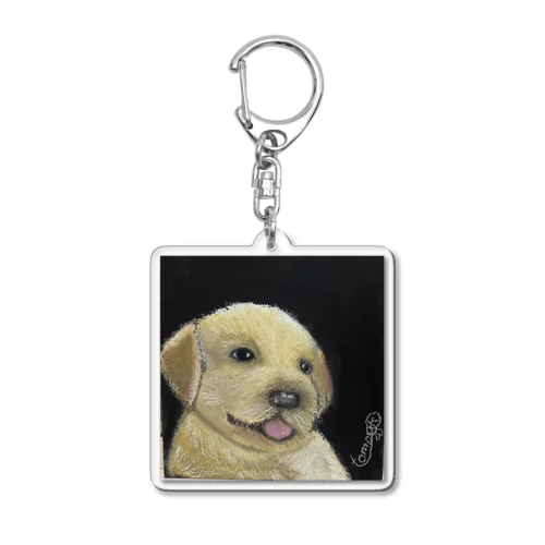 チョークアート　子犬🐶 Acrylic Key Chain