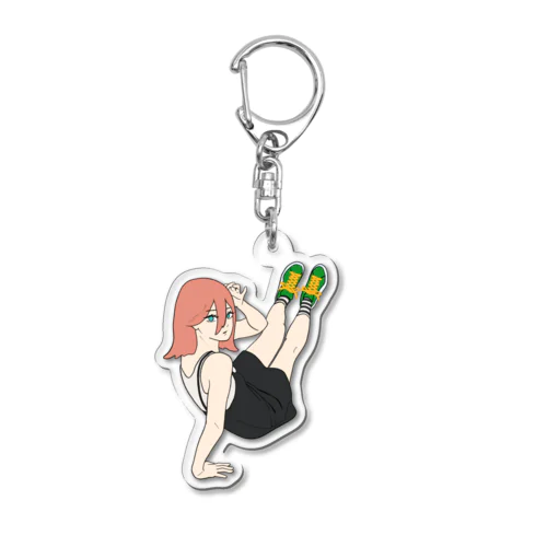 足を上げたいお年頃の女の子 Acrylic Key Chain