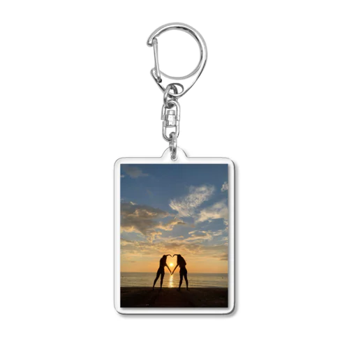 love summer and love Acrylic Key Chain