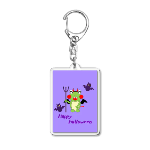 ハロウィン　コウモリママ Acrylic Key Chain